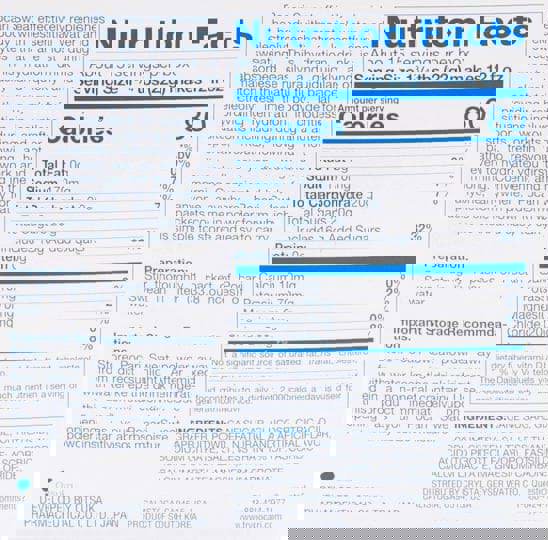 Thông tin dinh dưỡng của Pocari Sweat