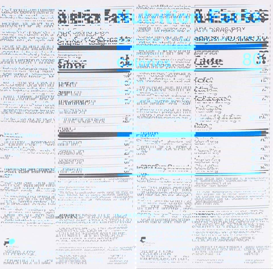 Thông tin dinh dưỡng của Pocari Sweat Thông tin dinh dưỡng của Pocari Sweat