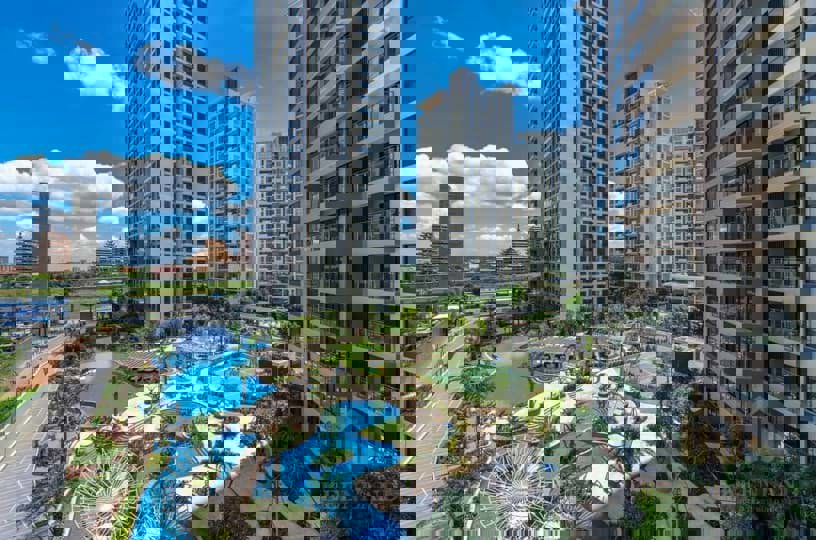 Đại lý giao nước đến Chung cư Palm Heights – Đường Song Hành, An Phú