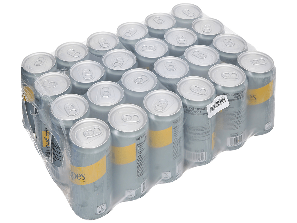 Soda Schweppes Lon 320ml thùng 24 lon