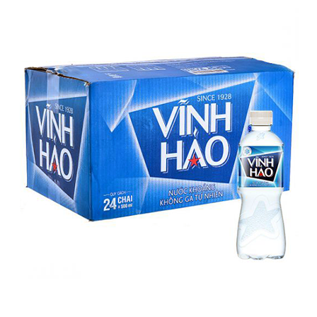 Nước khoáng vĩnh hảo 500ml thùng 24 chai