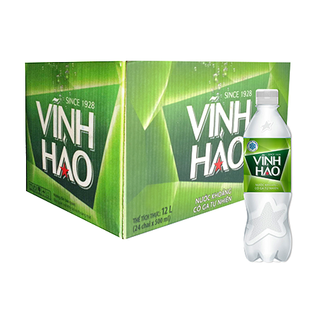 Nước khoáng Chanh Vĩnh Hảo 500ml thùng 24 chai thùng 24 chai