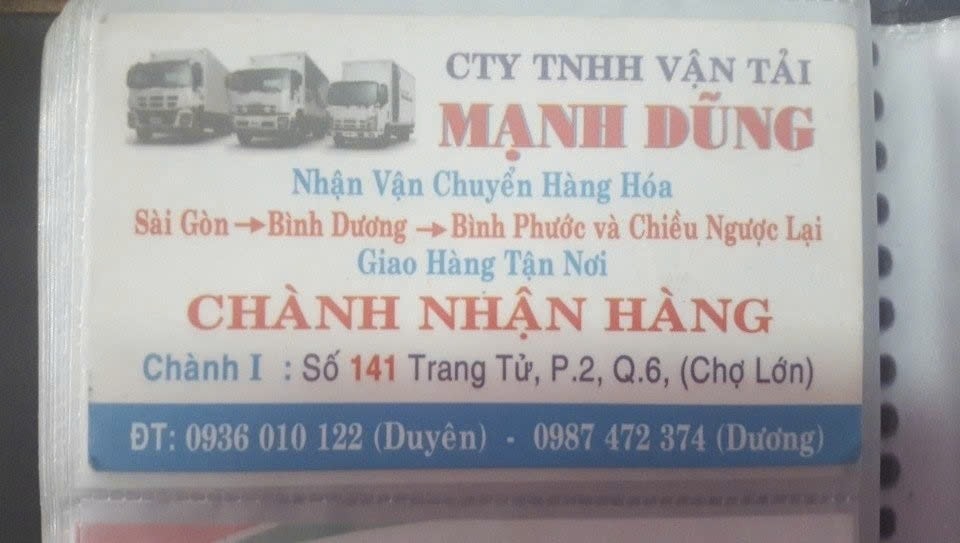 Giới Thiệu Dịch Vụ Vận Tải Mạnh Dũng - Đối Tác Đáng Tin Cậy Của Bạn