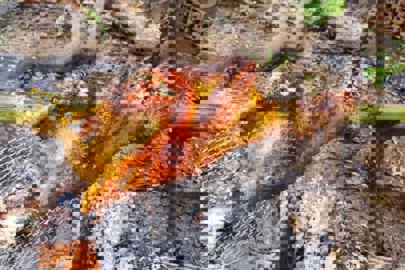 Hướng dẫn làm món Gà nướng than hoa