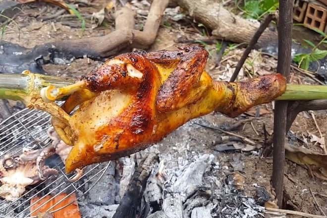Hướng dẫn làm món Gà nướng than hoa Hướng dẫn làm món Gà nướng than hoa