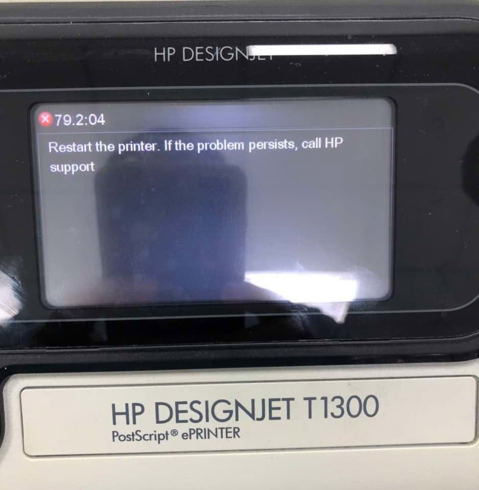 Lỗi 79.2:04 trên HP DesignJet T1300 - Nguyên nhân và cách khắc phục Lỗi 79.2:04 trên HP DesignJet T1300 - Nguyên nhân và cách khắc phục