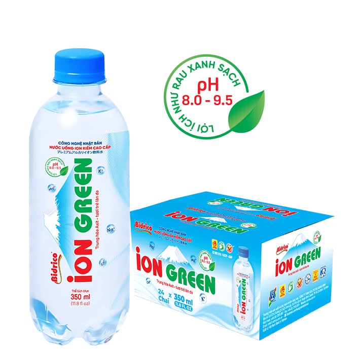 Nước in kiềm cao cấp ion green chai 350ml