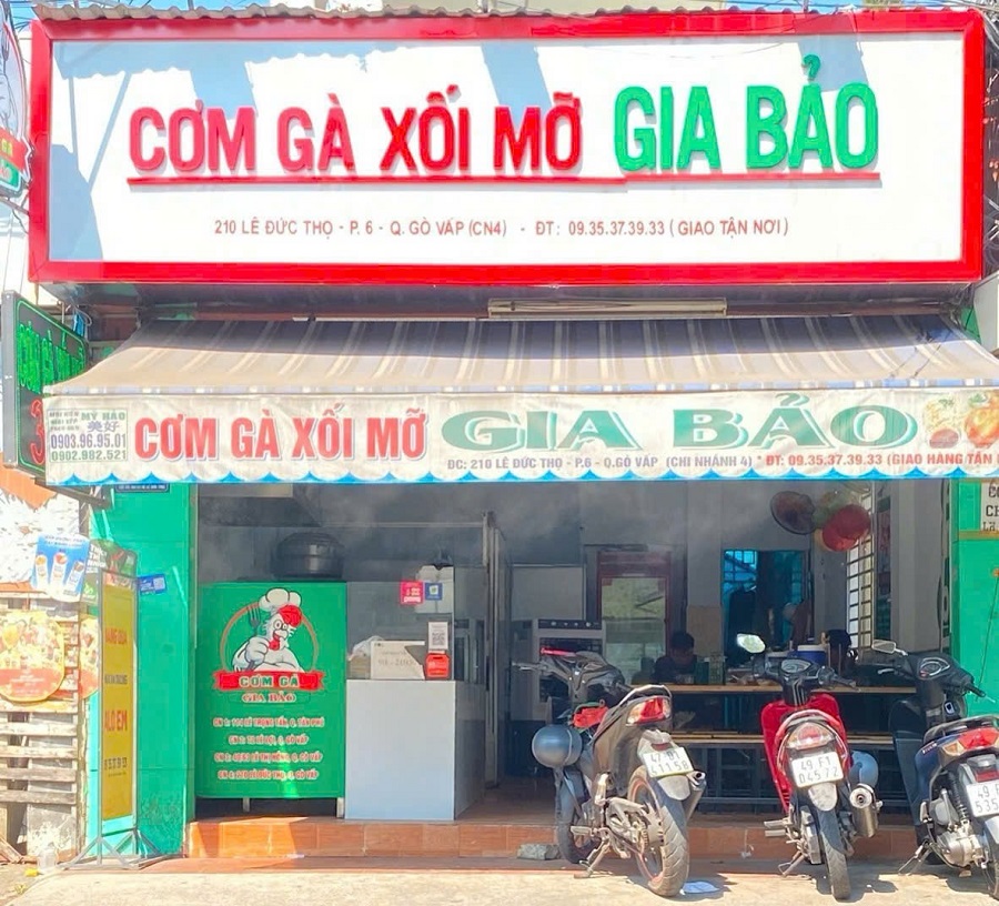 Giới thiệu về Cơm Gà Xối Mỡ Gia Bảo: 210 Lê Đức Thọ, Phường 6, Quận Gò Vấp