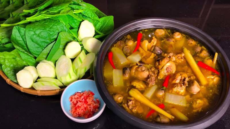 Hướng dẫn làm món Lẩu Gà Hầm Sả Hướng dẫn làm món Lẩu Gà Hầm Sả