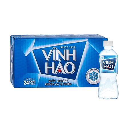 Nước khoáng Vĩnh Hảo 350ml thùng 24 chai