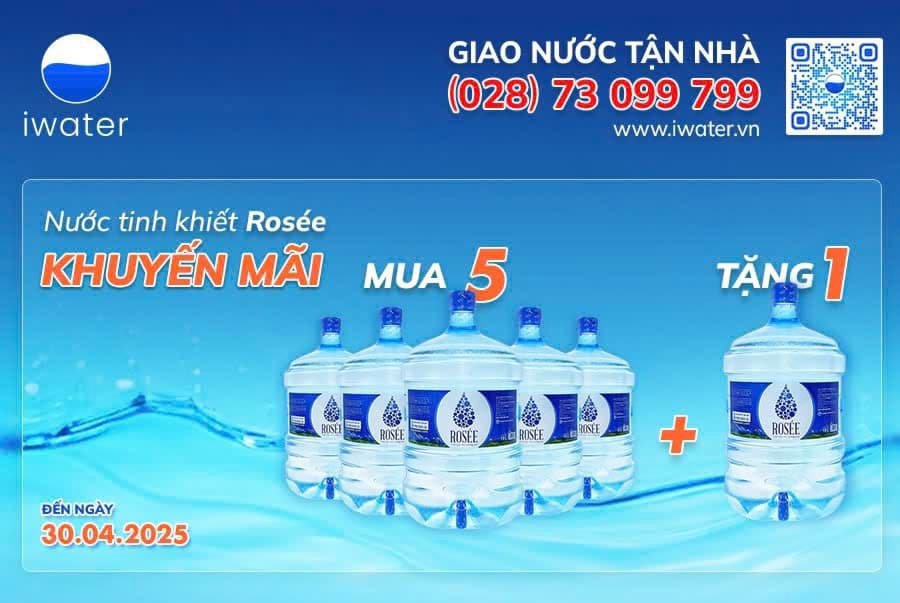Tiết kiệm hơn khi mua nước Rosée – mua 5 tặng 1 ngay tại iWater Tiết kiệm hơn khi mua nước Rosée – mua 5 tặng 1 ngay tại iWater