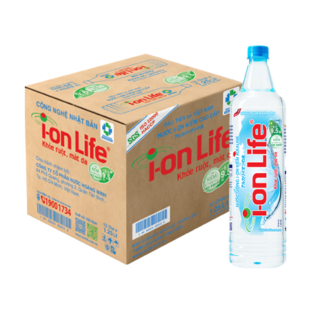 Nước kiềm ion life 1.25l thùng 12 chai